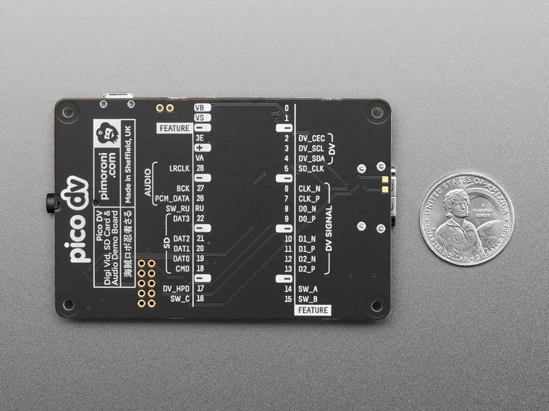 Pimoroni Pico DV Demo Base - RP2040 DVI Multimedia Board