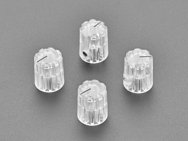 Products Clear Micro Potentiometer Knob - 4 pack