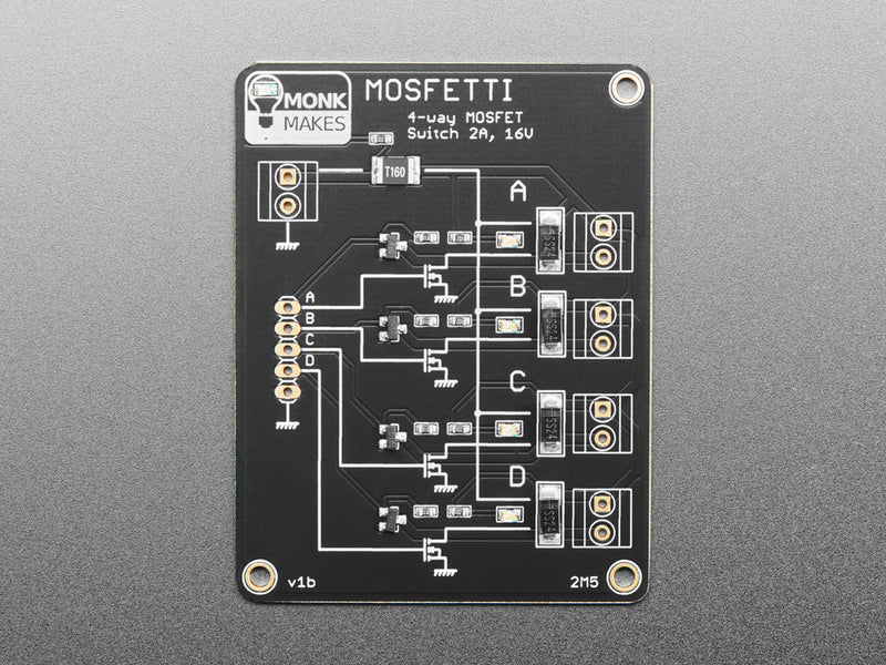 Mosfetti 4 Channel MOSFET Driver Board by Monk Makes