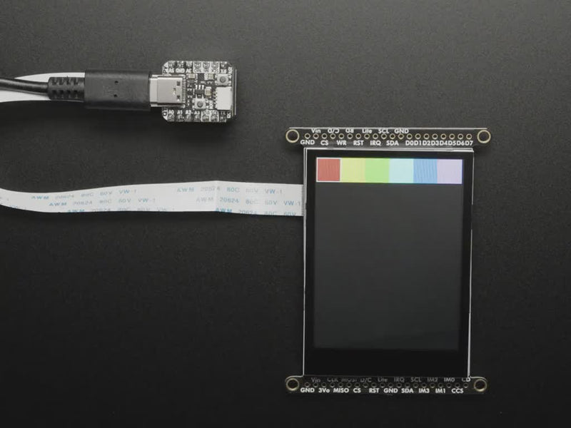 Adafruit EYESPI BFF for QT Py or Xiao - 18 Pin FPC Connector