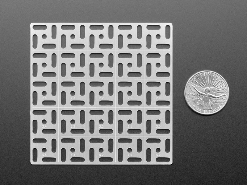 Adafruit Swirly Aluminum Mounting Grid for 0.1" Spaced PCBs - 5 x 5