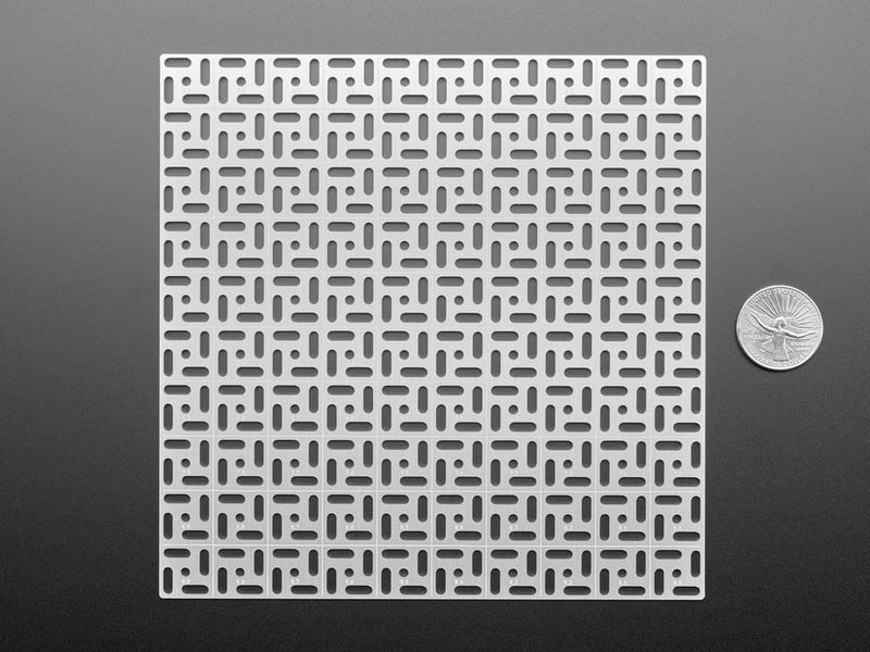 Adafruit Swirly Aluminum Mounting Grid for 0.1" Spaced PCBs - 10 x 10