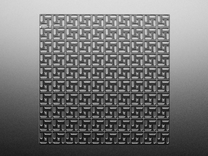 Adafruit Swirly Aluminum Mounting Grid for 0.1" Spaced PCBs - 10 x 10