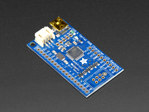 Adafruit USB + Serial LCD Backpack Add-On with Cable