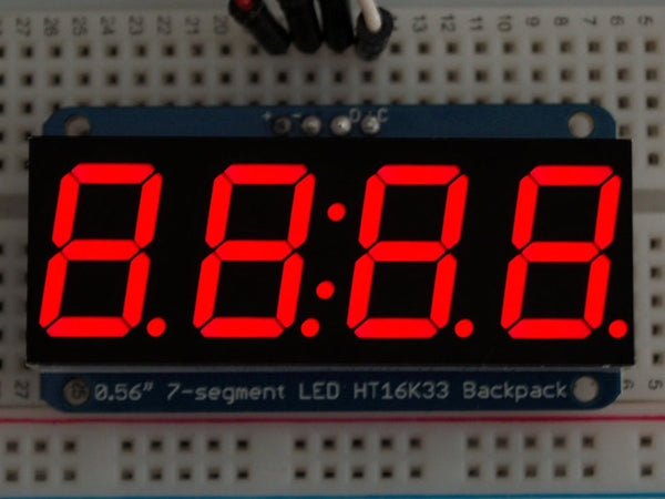 Adafruit 0.56\" 4-Digit 7-Segment Display w/I2C Backpack - Red