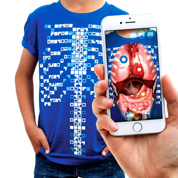 Curiscope Virtuali-Tee Augmented Reality T-Shirt for Anatomy - Small  - Buy - Pakronics®- STEM Educational kit supplier Australia- coding - robotics