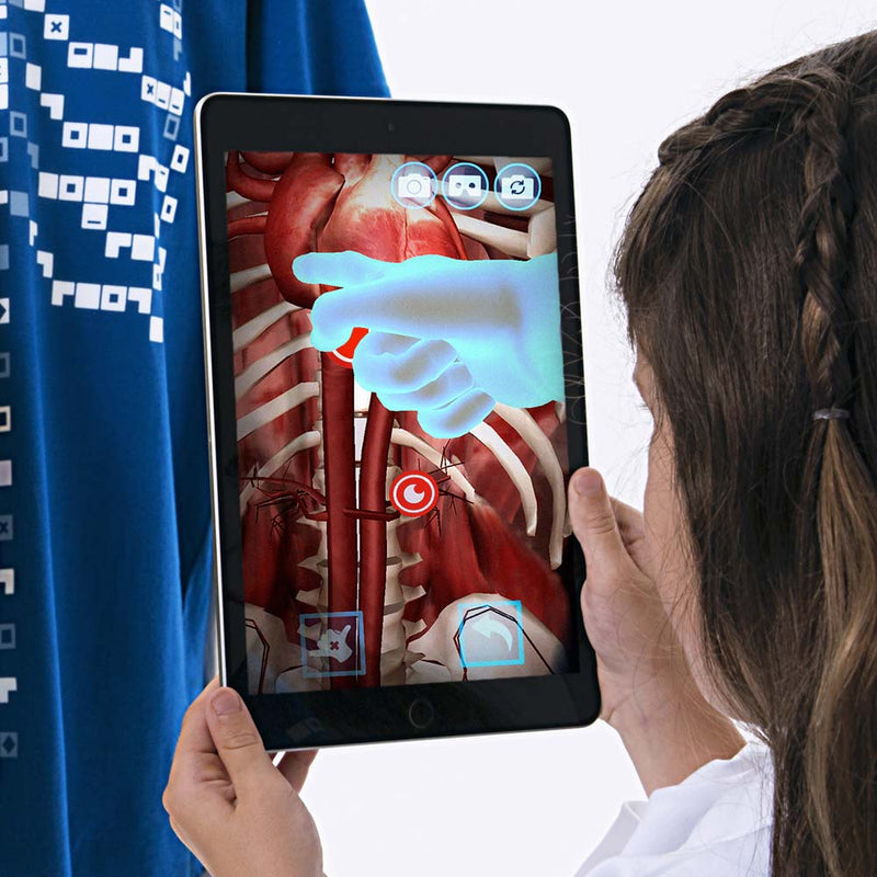 Curiscope Virtuali-Tee Augmented Reality T-Shirt for Anatomy - Large - Buy - Pakronics®- STEM Educational kit supplier Australia- coding - robotics