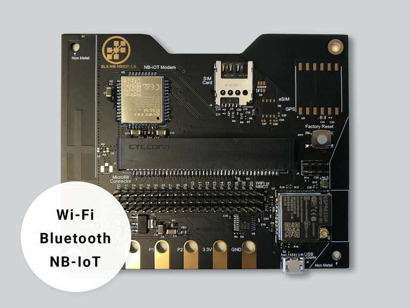 Wappsto:bit NB  IoT shield for Micro:bit (BLE, WiFi, NB-IoT)